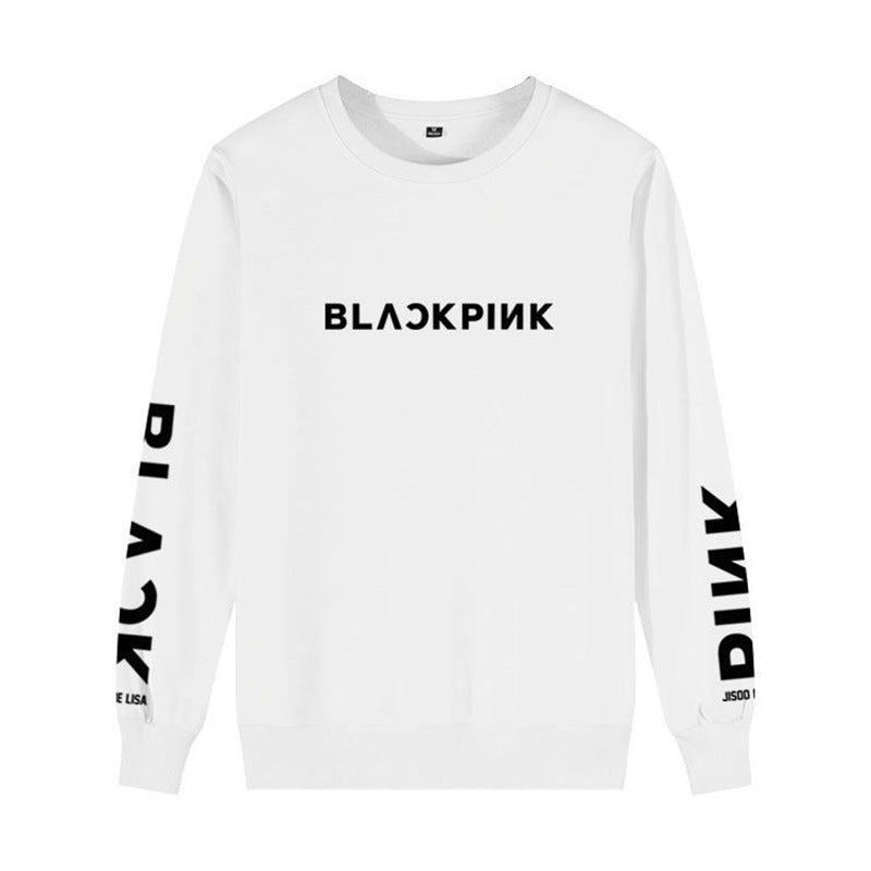 Women's Kpop Logo Print Loose Sweatshirt