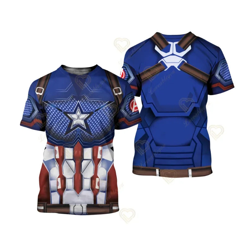 Spider-Man Cosplay 3D Print Short Sleeve T-Shirt
