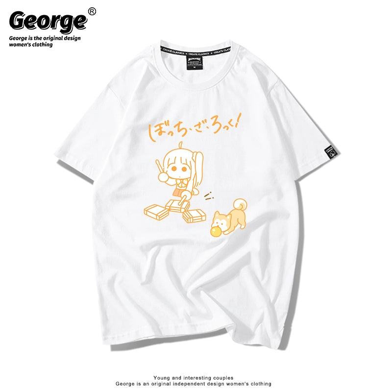 Cute Anime Graphic Short-sleeved T-shirt