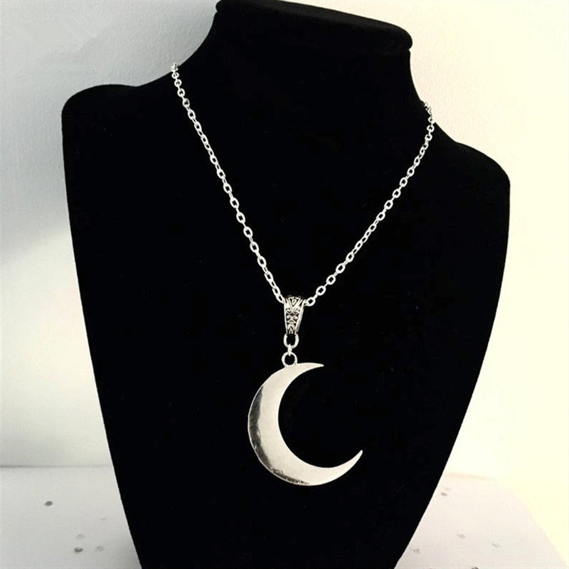 Gothic Vintage Moon Silver Necklace