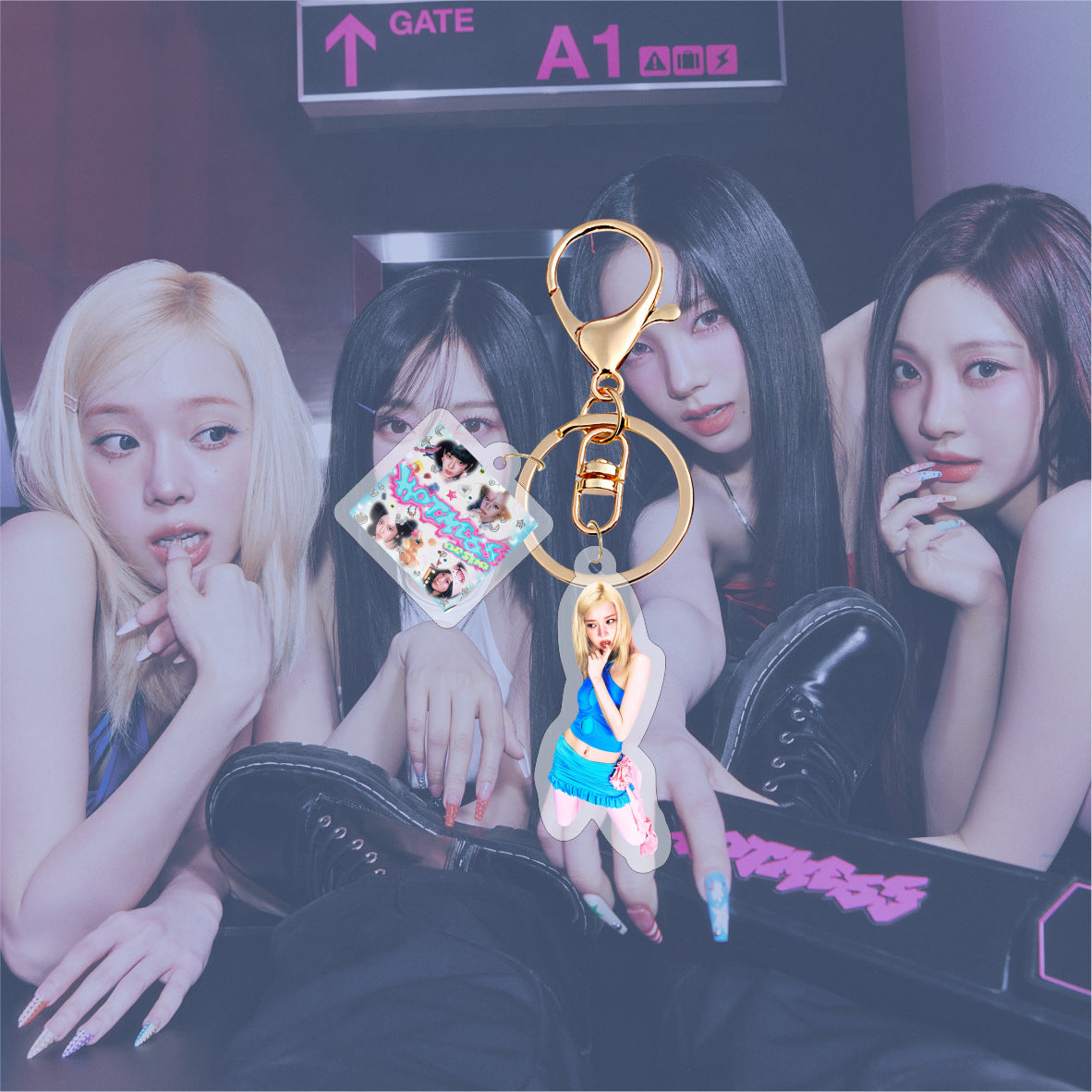 æ "Hot Mess" Acrylic Keychain Pendant