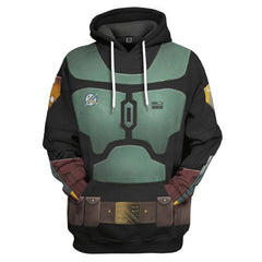 Unisex Boba Fett Digital Printed Cosplay Hoodie