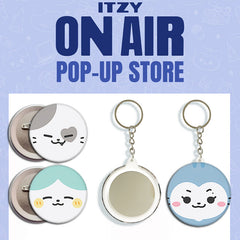 TWINZY Tinplate Badge Mirror Keychain Pendant