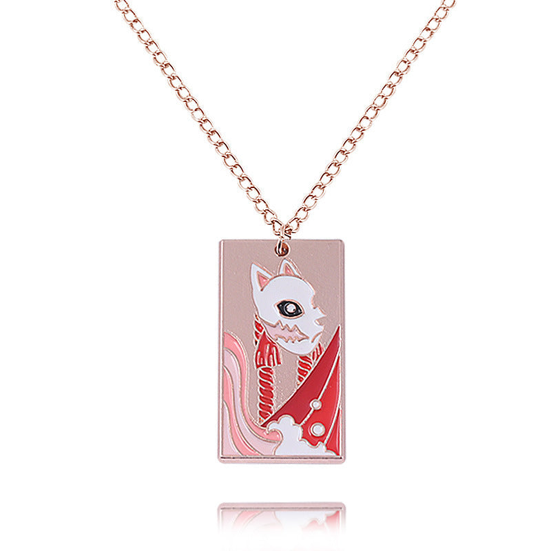 Chic Anime Tanjiro Metal Pendant Necklace