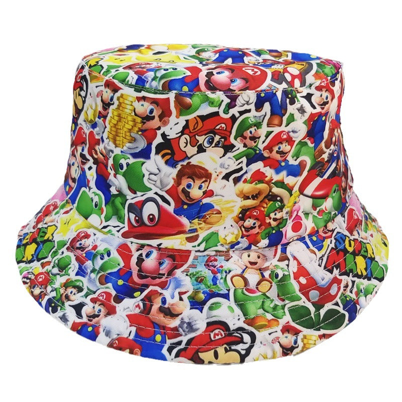 Casual Anime Printed Bucket Hat