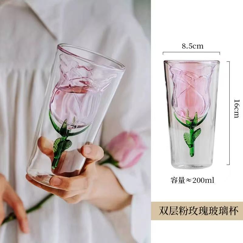 Romantic Rose Shape Wine Glasses