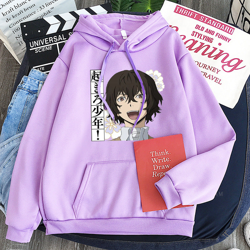 Unisex BSD Anime Print Pullover Hoodie