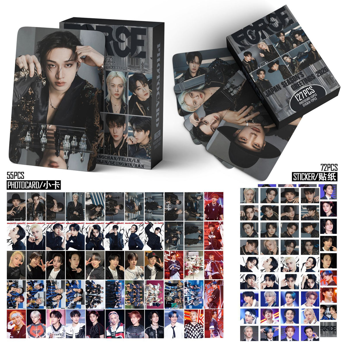 127PCS SKZ FORCE Photocard Stickers