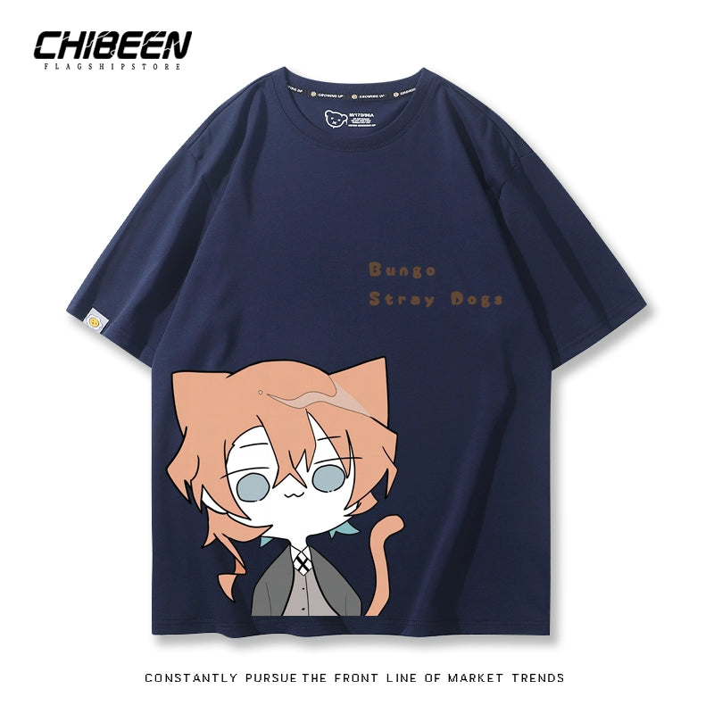 Trendy Anime Graphic Cotton Loose T-Shirt