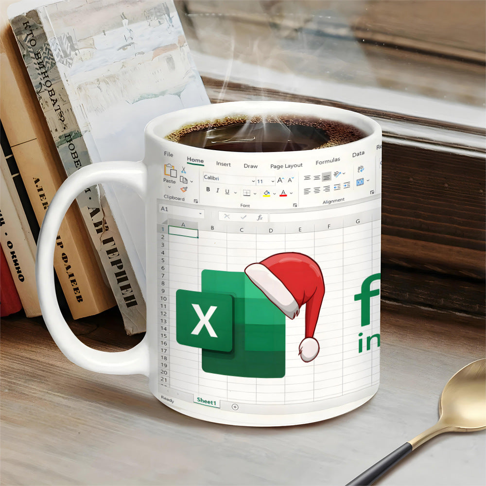 Excel Freak in The Sheets White Mug