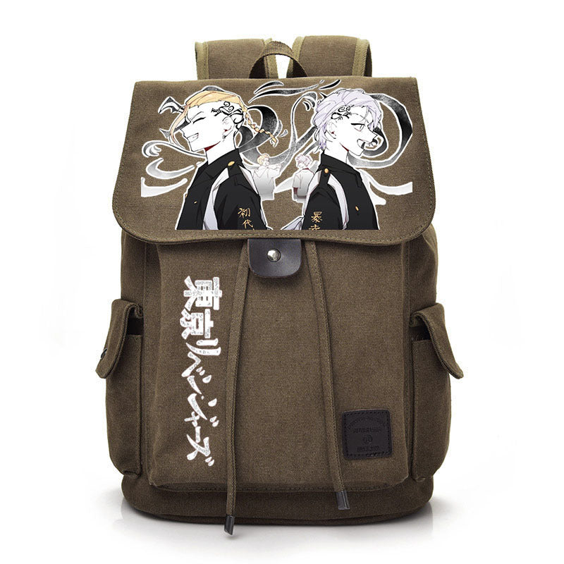 Vintage Anime Canvas Backpack