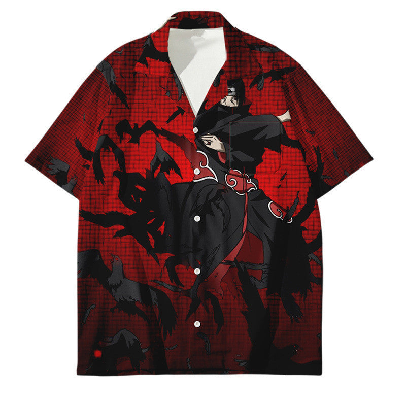 Men's Anime 3D Print Summer Short Sleeve Shirt