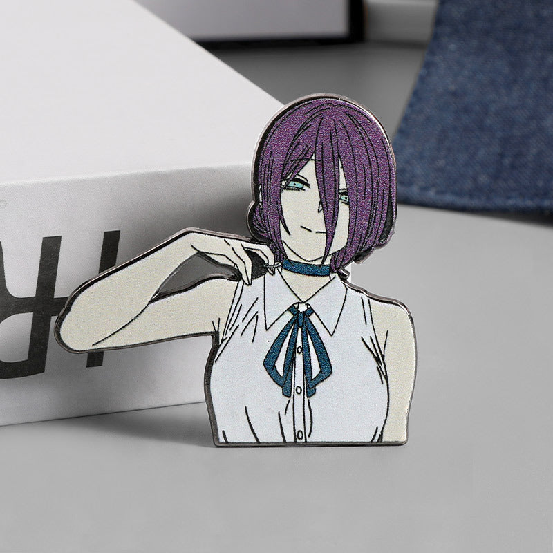 Reze Anime Metal Badge Brooch
