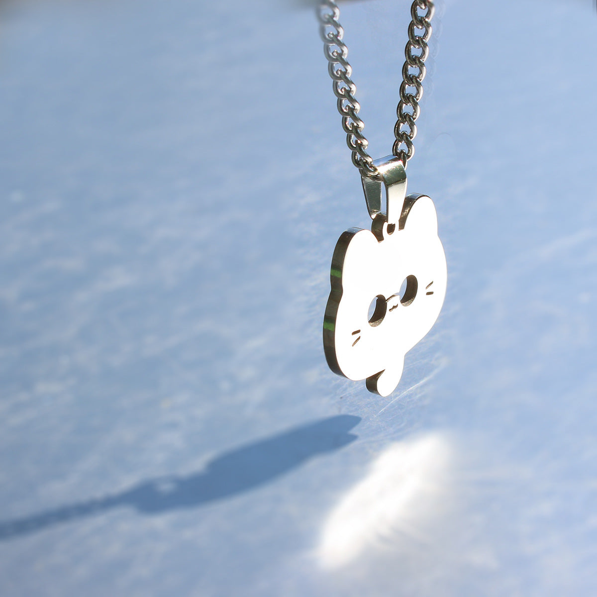 Cute Gojo Cat Stainless Steel Anime Necklace