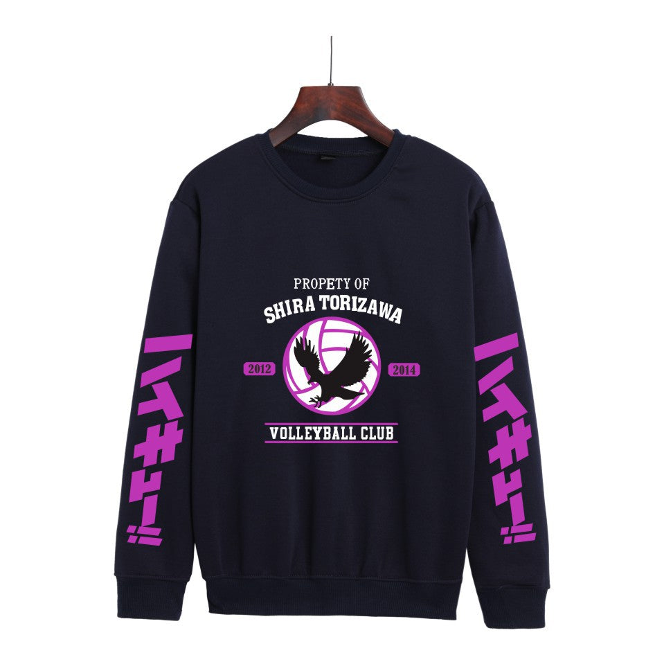 Casual Volleyball High School Crew Neck Sweatshirt