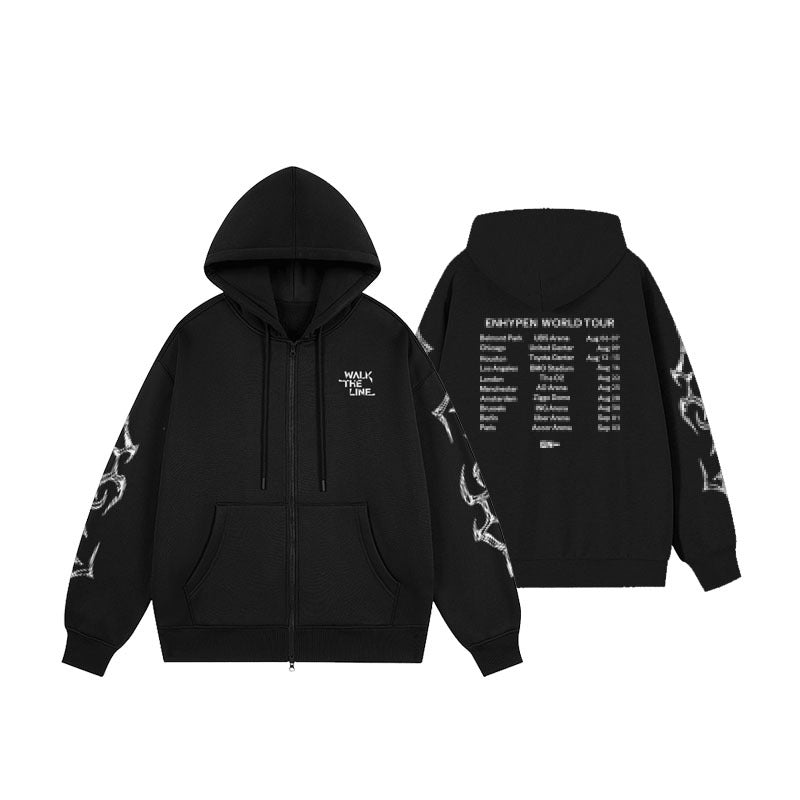 Unisex WalkTheLine Hoodie Zipper Jacket