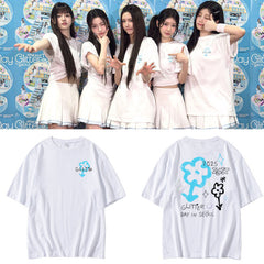 KPOP GLITTER DAY Print Short-sleeved T-shirt