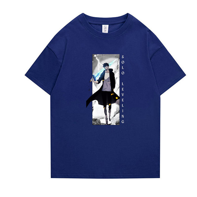 Unisex Anime Print Short-sleeved T-shirt