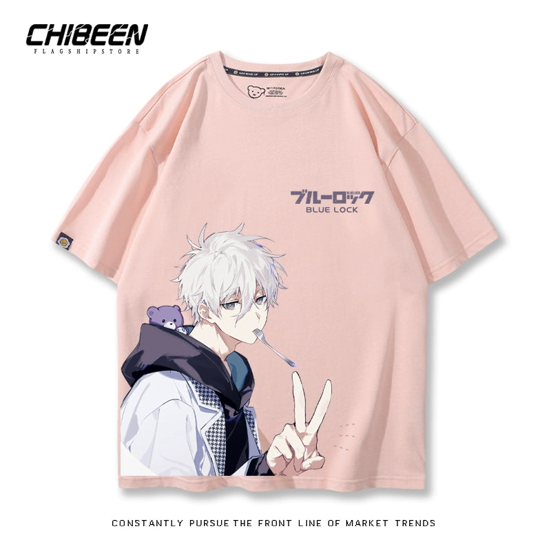 Unisex Anime Print Short-sleeved T-shirt
