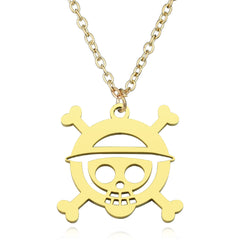 Luffy Pirate Group Flag Logo Necklace