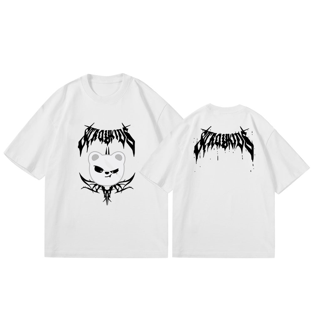 Trendy Kpop Cartoon Printed T-shirt