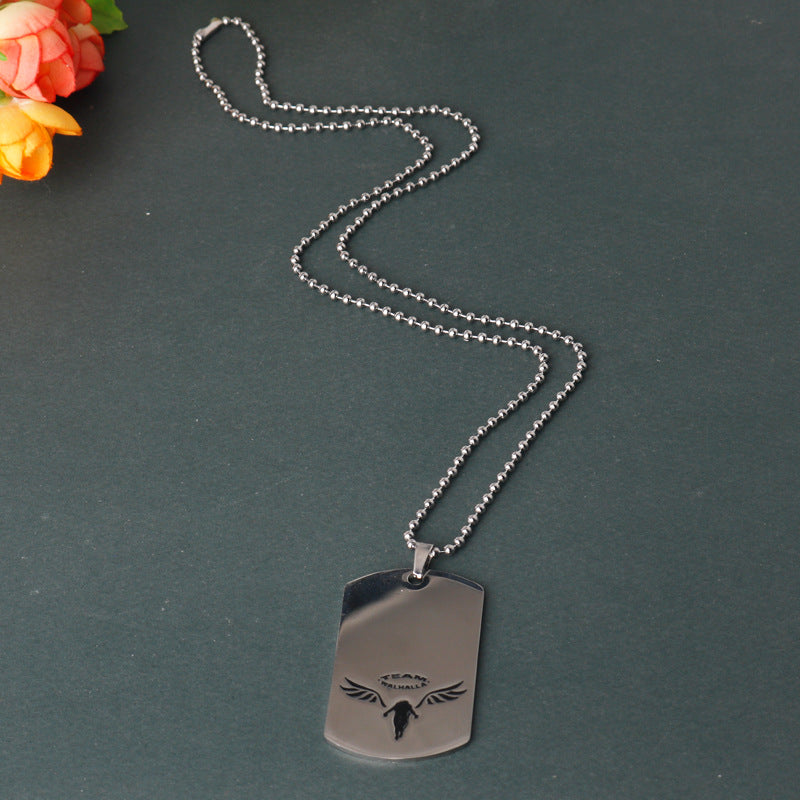 Anime Stainless Steel Dog Tag Necklace