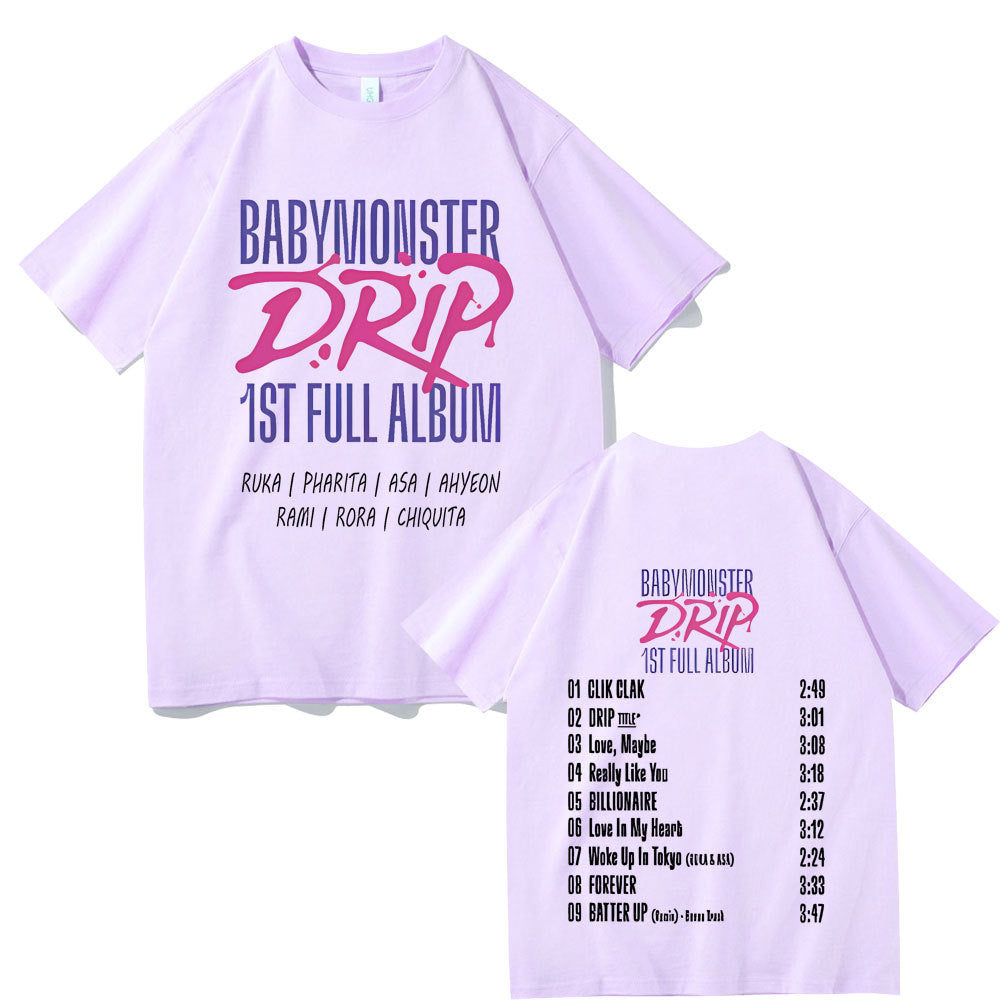 Babymonster Drip Album Double Sided Graphic T-shirt