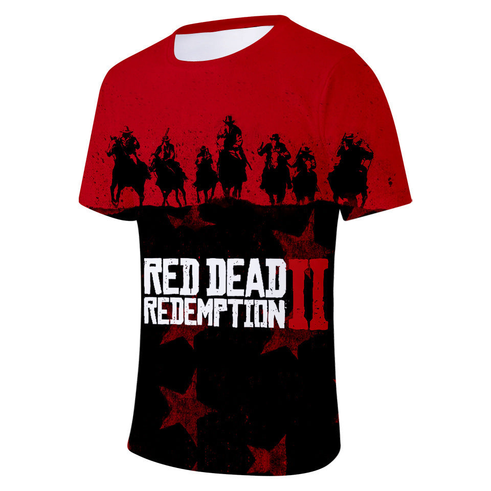 Men's Game Cosplay Round Neck T-shirt