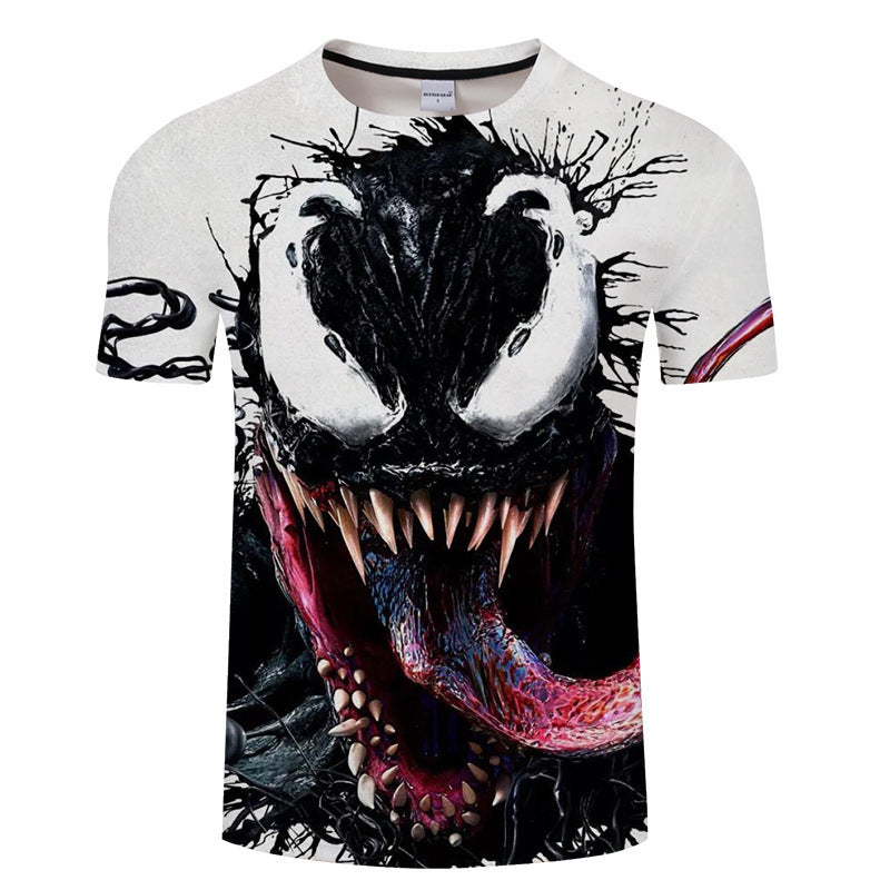 Trendy Men's Venom 3D Printed Round Neck T-Shirt