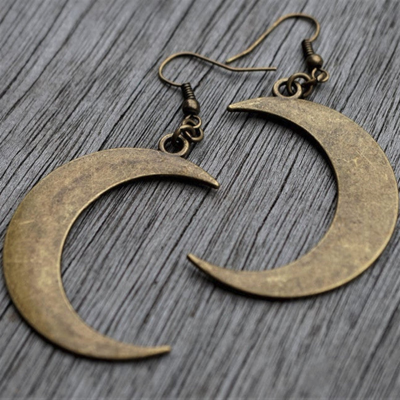 Retro Style Moon Earrings