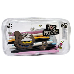 GD Cat Transparent Pencil Case Cosmetic Bag