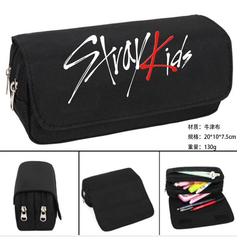 SKZ Pattern Double-layer Pencil Case