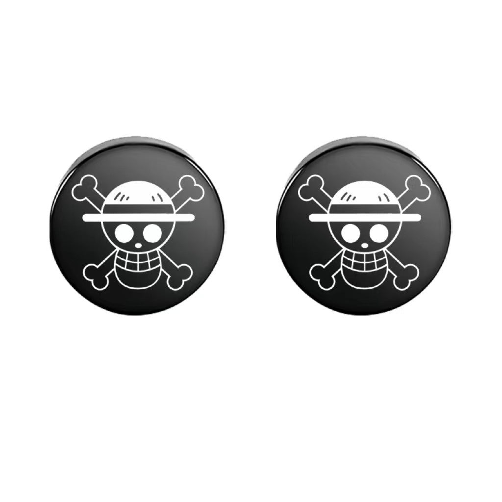 Cool Fire Fist Ace Logo Earclip Earrings