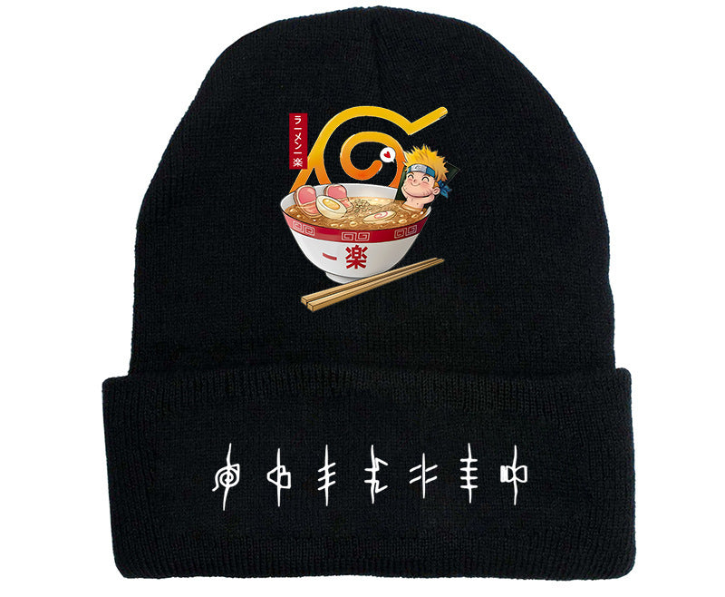 Versatile Anime Print Knitted Hat