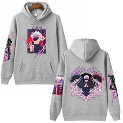 Unisex Anime Gojo Print Loose Hoodie