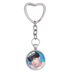BTS Heart-shaped Key Ring Pendant