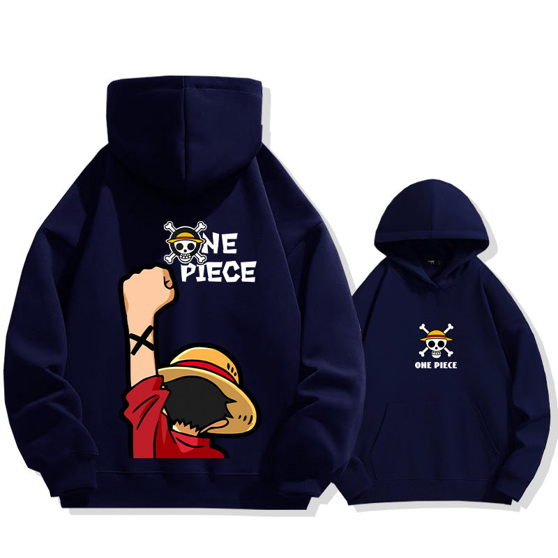 Unisex Trendy Luffy Loose Pullover Hoodie