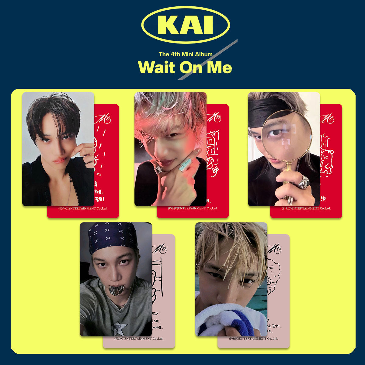 KAI Album WAIT ON ME Photocard Set