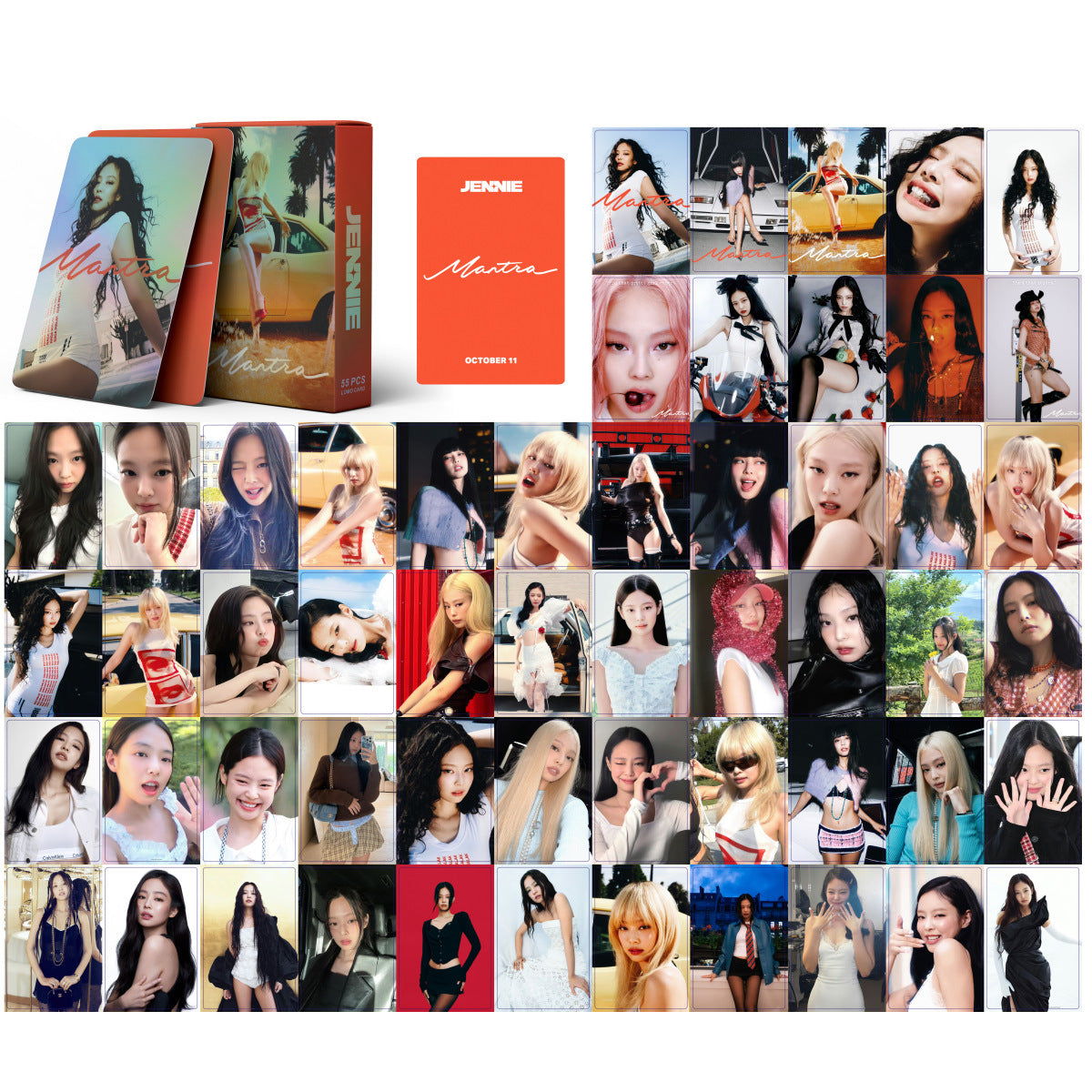 Jennie KPOP Laser LOMO Cards