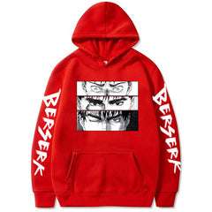 Men's Anime Guts Print Loose Pullover Hoodie