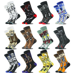 Casual Men's Comic Mid Length Socks