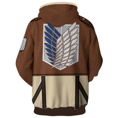 Unisex Anime Cosplay 3D Printed Zip Hoodie