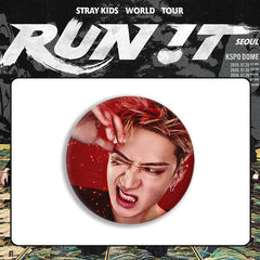 SKZ "RUN IT" World Tour Badge Mirror Keychain