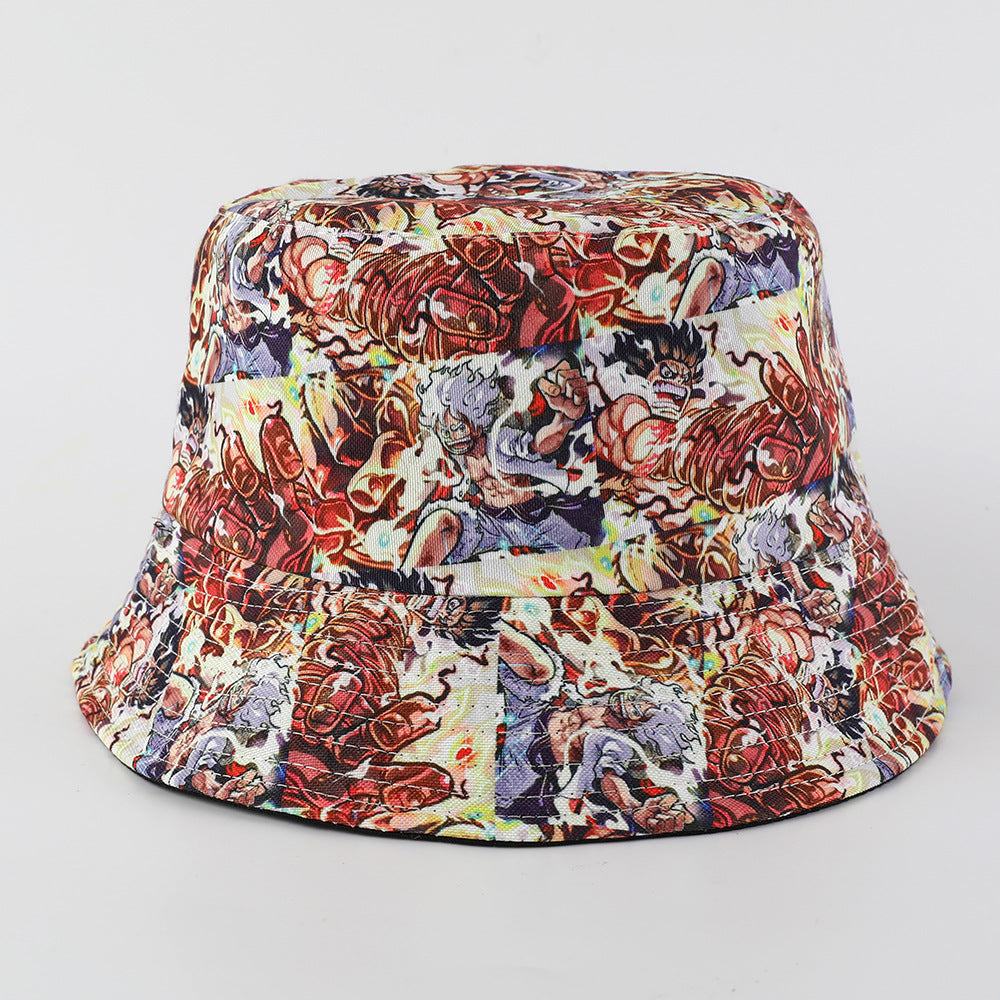 Versatile Luffy 5th Gear Printed Bucket Hat