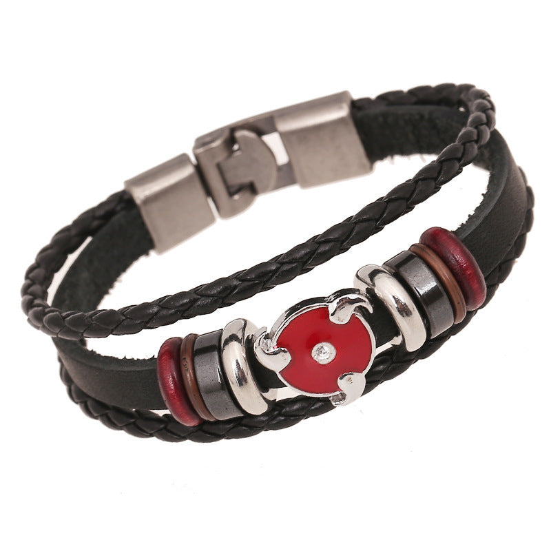 Creative Anime Logo Leather Bracelet