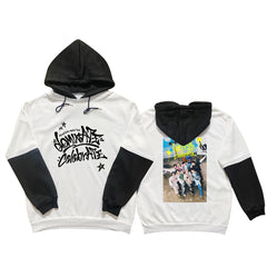 SKZ DominATE Black and White Sleeves Hoodie