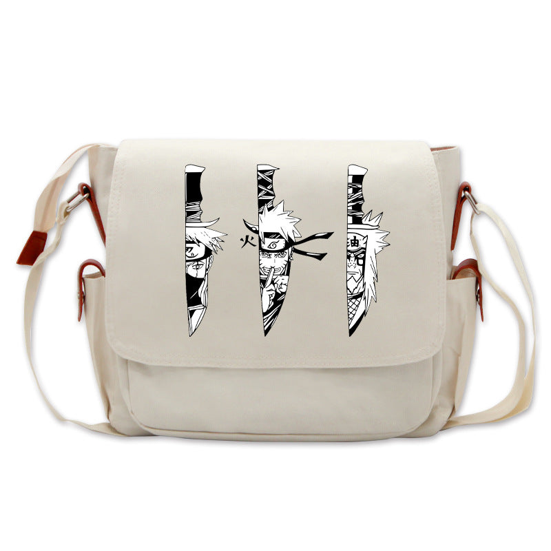 Trendy Sasuke Kakashi Anime Mailman Bag