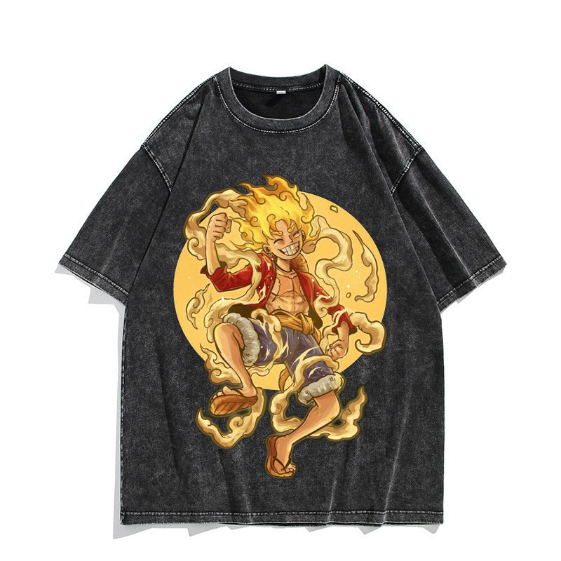Luffy Short-sleeved Cotton Washed Tee