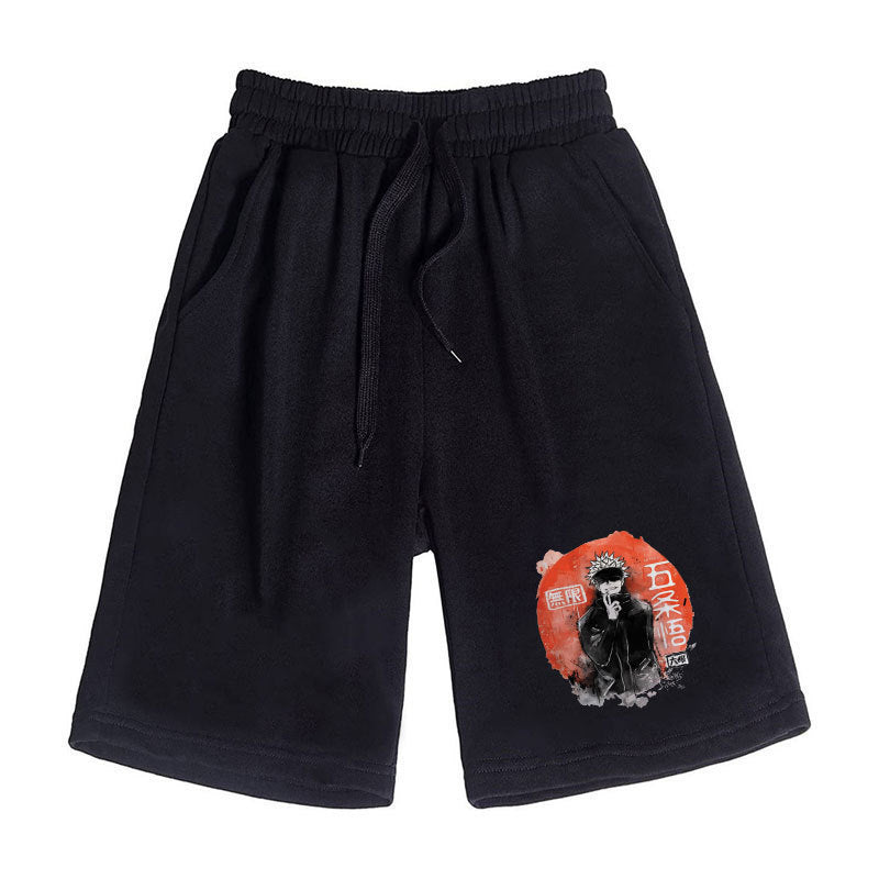 Casual Men's Anime Print Sports Shorts