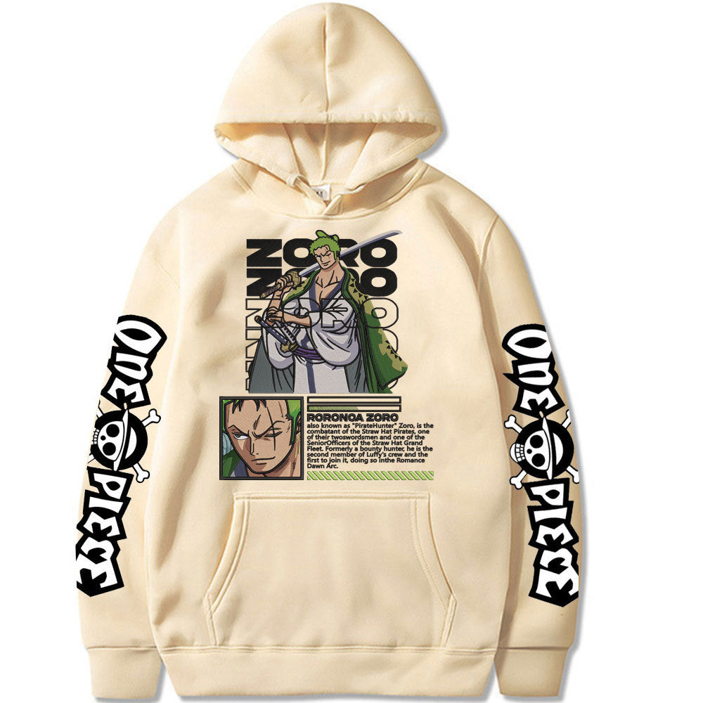 Unisex Zoro Print Relaxed Fit Hoodie